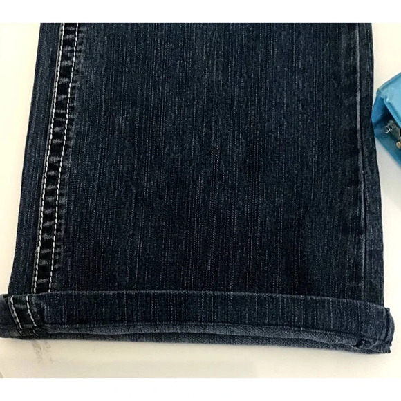 Wired Heart Womens size 34 Blue Jeans detailed White Stitch (HEM) - Picture 11 of 12